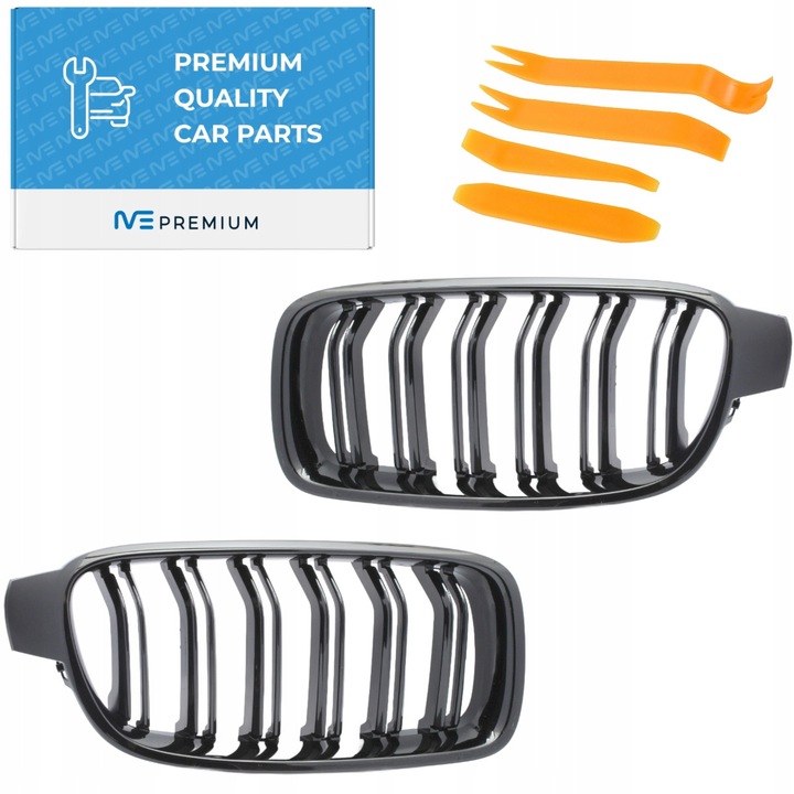 Hűtőrács tartozék készlet, ME PREMIUM, Bmw-hez, 3 sorozat f30, f31, Autós tartozék, Robusztus kivitelezés, Könnyen szerelhető, Kiváló minőségű csere, Fekete