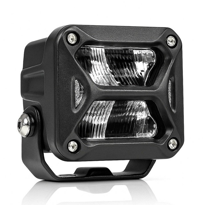 Офроуд LED прожектор 18w, 6000k светлина, 1800lm, ip67, съвместим с atv, ssv, машини, 10-30v, дълги светлини, 82x78x76 mm