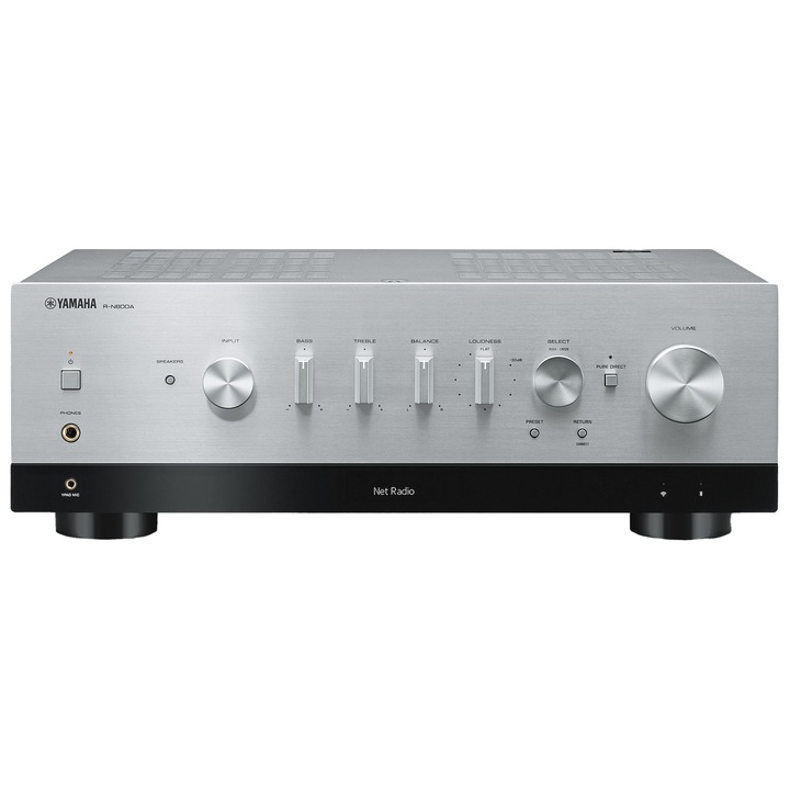 Receiver Stereo Yamaha R-N800A, 2x100W, Argintiu