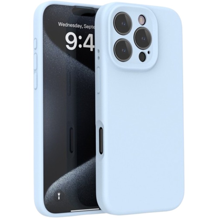 Кейс за Apple iPhone 16 Pro силиконов кейс бебешко син