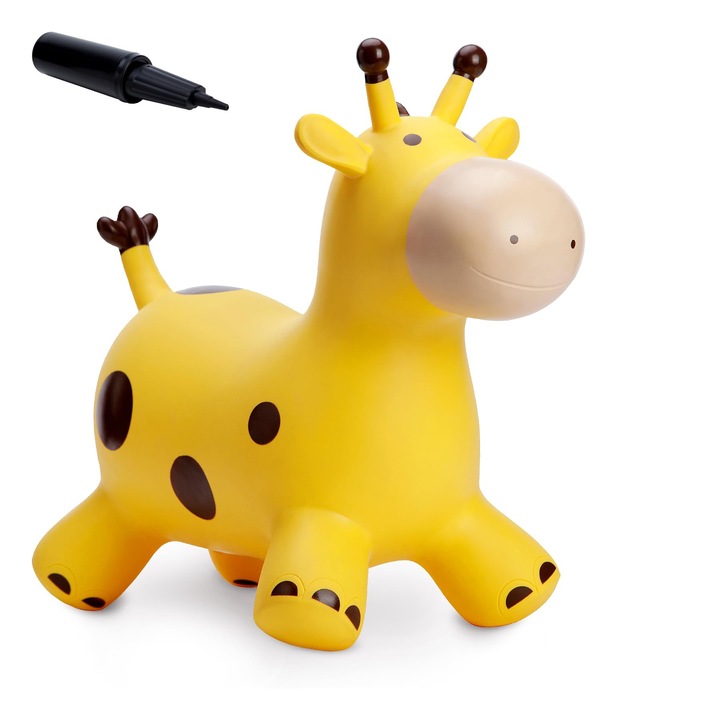 Jucarie pentru copii "Calul saritura Unicorn" - Cal magic pictat PVC, cal incalcit umflat, marit si ingrosat pentru copii