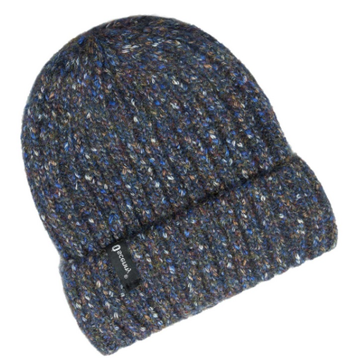 Caciula Tricotata cu Captuseala Dubla, Oscenny, lana si poliester, picatele albastre