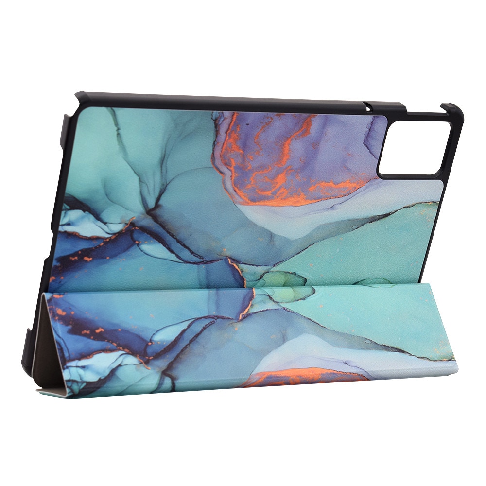 Husa tableta StandPro pentru Lenovo Idea Tab Plus 12.1, Protectie 360°, Carcasa Rigida, Piele ECO, Anti-soc si Anti-zgarieturi, Marmura