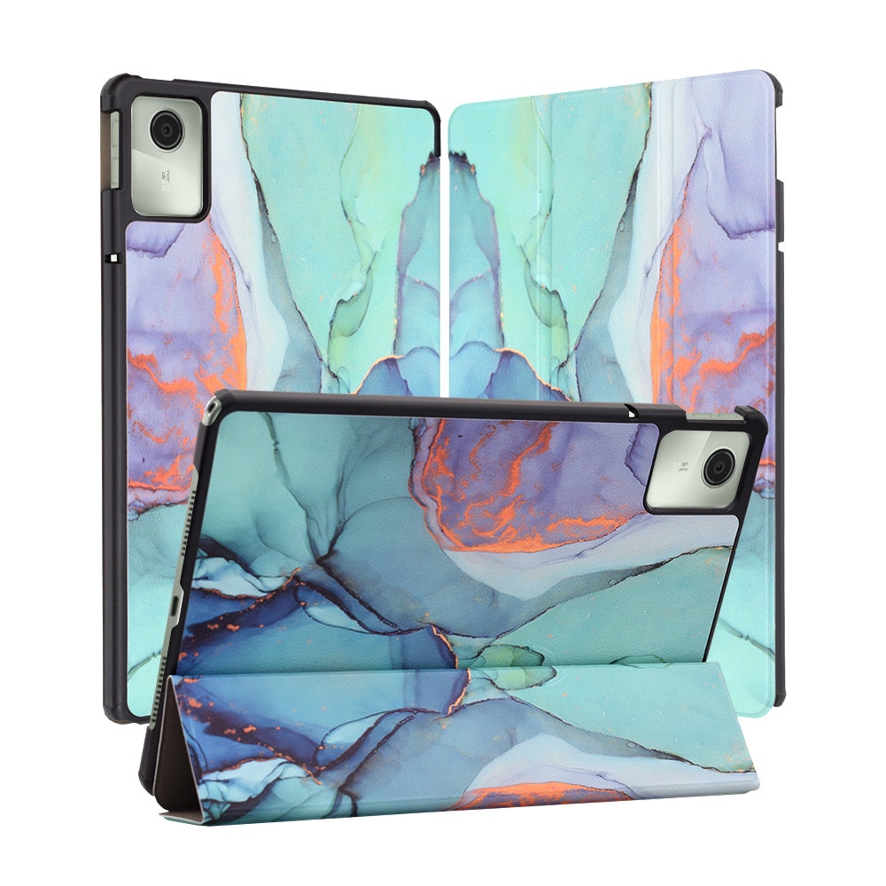 Husa Aiyando pentru Lenovo Idea Tab Plus 12.1, slim, stand, green, 360 protecție