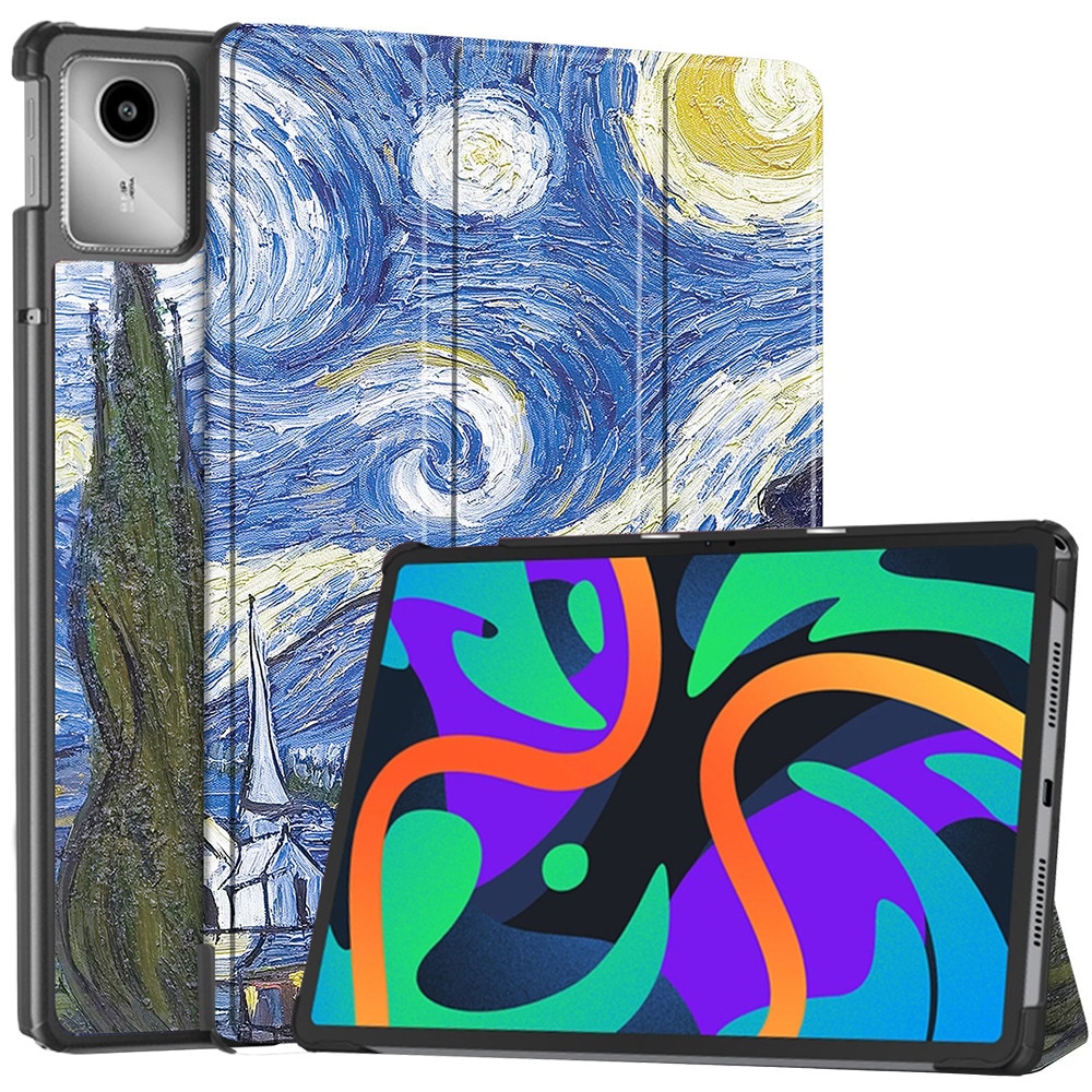 Husa pentru Lenovo Idea Tab Plus 12.1 Lightweight Slim, tip stand, functie sleep/wake-up si inchidere magnetica, protectie 360 - Starry Night
