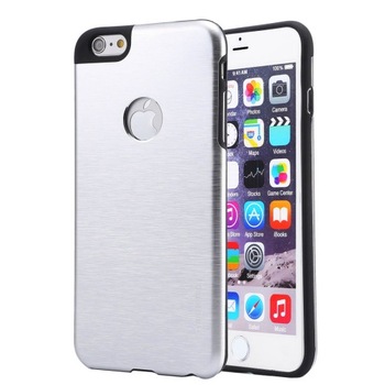 Husa metalica BRUSHED TEXTURE pentru protectia iPhone 6 si 6S, Argintiu Husa metalica BRUSHED TEXTURE pentru protectia iPhone 6 si 6S, Argintiu