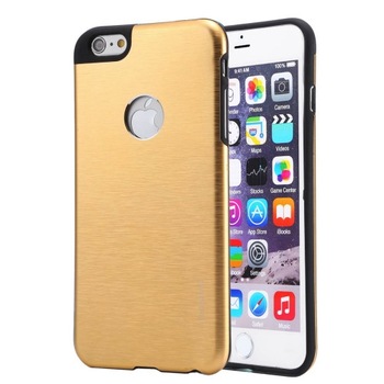 Husa metalica BRUSHED TEXTURE pentru protectia iPhone 6 si 6S, Auriu Husa metalica BRUSHED TEXTURE pentru protectia iPhone 6 si 6S, Auriu