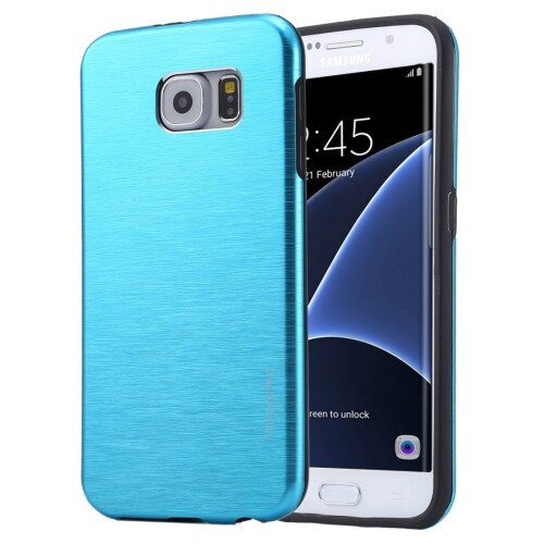 Husa metalica BRUSHED TEXTURE pentru SAMSUNG GALAXY S7 EDGE (G935) , Bleu