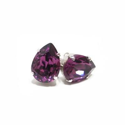 Cercei Carla Brillanti Ilaria cu cristale Swarovski Amethist