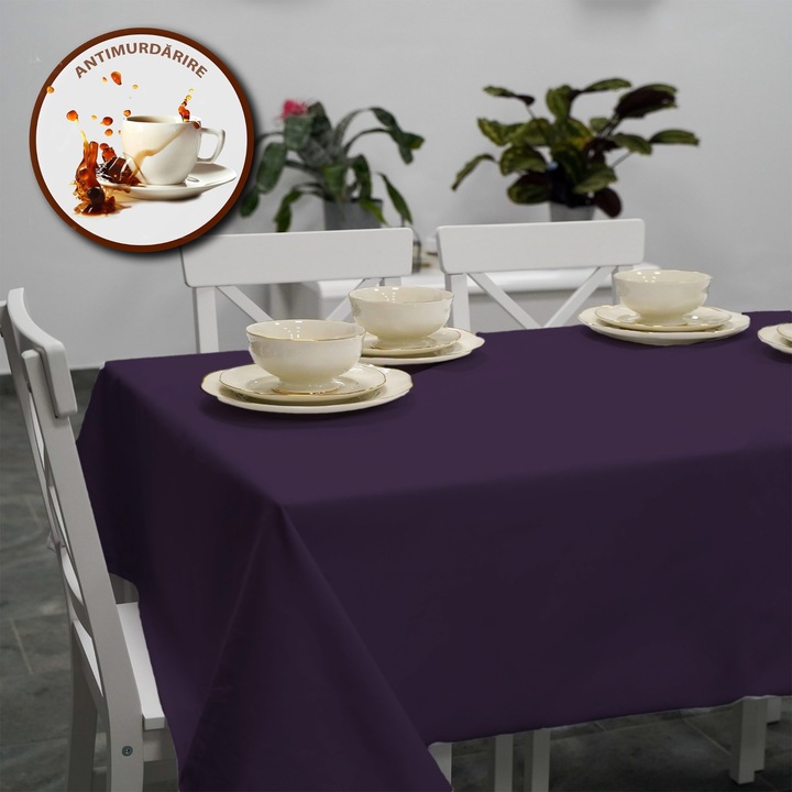 Foltosodásgátló terítő, 100% Pamut, 120x160 cm, Sima Lila