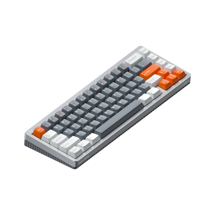 Геймърска клавиатура с магнитен превключвател NuPhy Halo65 HE, Rapid Trigger, Hall Effect, LED RGB, кабелна 65%, сива