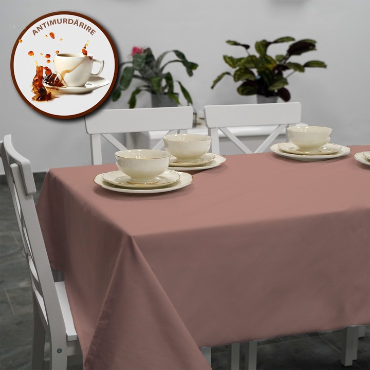 Foltosodásgátló terítő 100% Pamut 120x160 cm, Púder Pink Sima