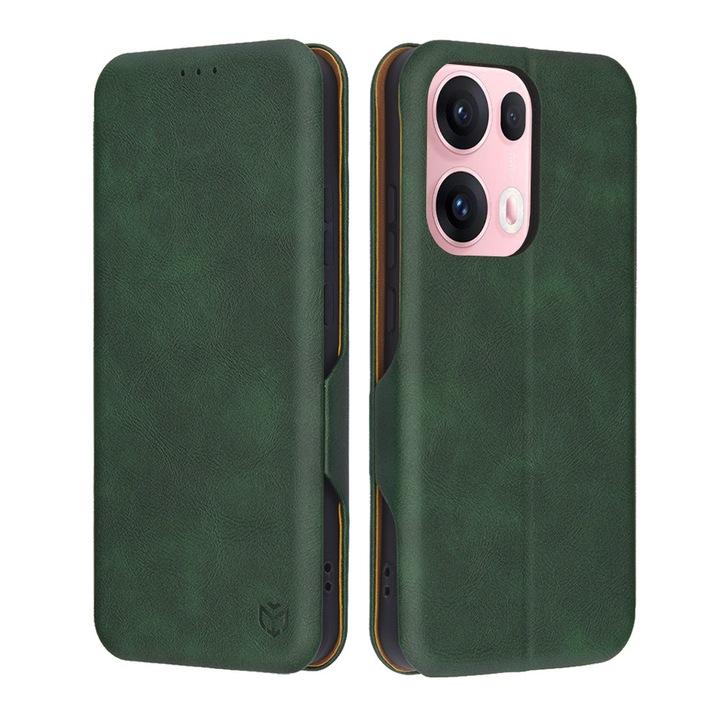Кейс за Oppo Reno13 Pro - Techsuit Safe Wallet Plus - Зелен