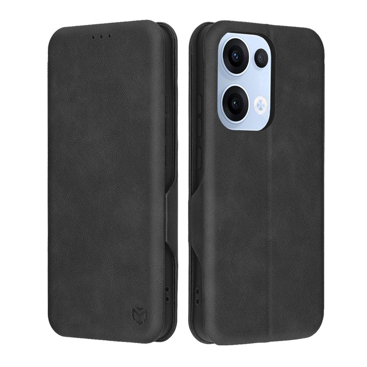 Калъф за Oppo Reno13 - Techsuit Safe Wallet Plus - черен