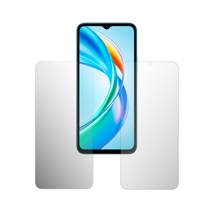 Комплект от 2X Folie24 протектори за екран, за Honor Play9A 2025, 1X Ultra-Clear + 1X Matte, пълно покритие на дисплея, залепващи, гъвкави със саморегенерация