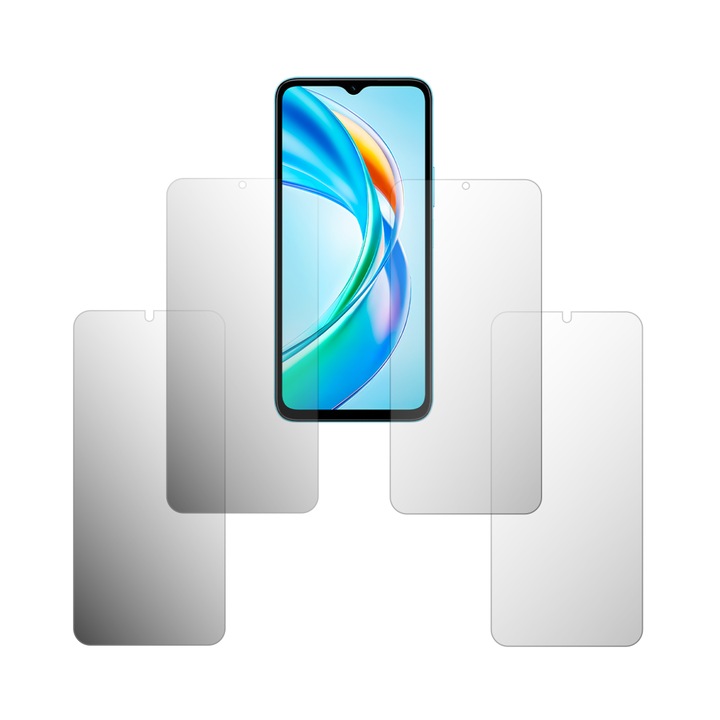 Комплект от 4 протектора Folie24 за екран, за Honor Play9A 2025, 2X Ultra-Clear + 2X Matte, пълно покритие на дисплея и удобни за калъфи, Залепващи, Гъвкави със саморегенериране