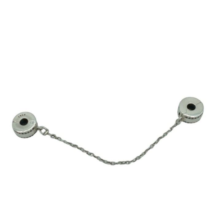 Pandant tip Pandora opritor dublu cu lant de 7 cm Argint 925 cu pietre de zirconiu Cici