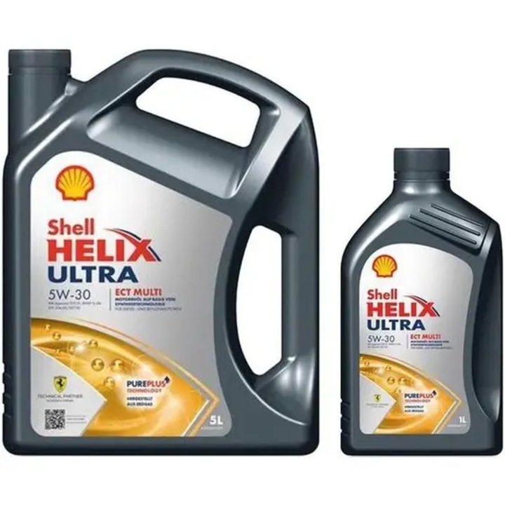 Ulei de motor Shell Helix Ultra ECT Multi 5W30 6L Aprobari OEM: BMW Longlife-04 MB-Approval 229.51, 229.52 VW 504 00/507 00