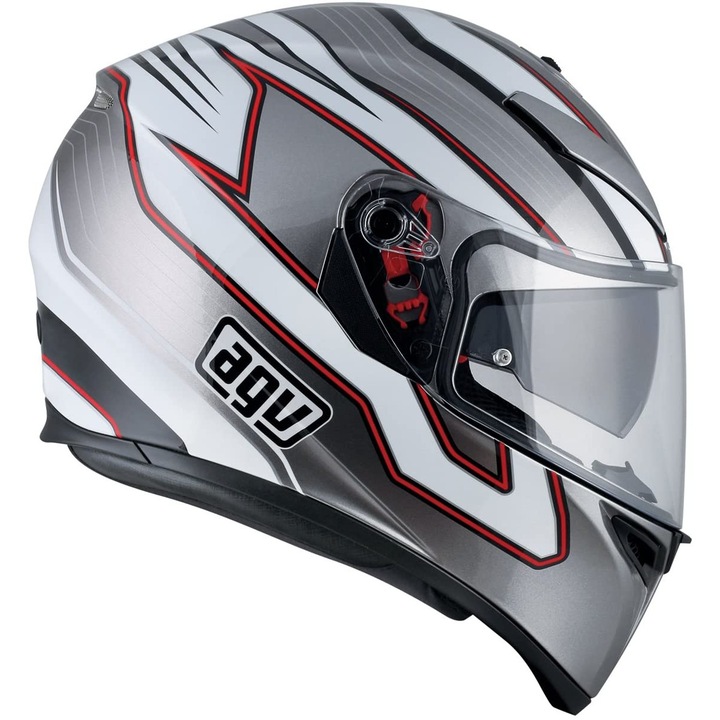 Casca moto full face K-3 SV AGV E2205 MULTI PLK MIZAR DARK GREY/WHITE made by AGV Italia, ochelari de soare, + viziera cu pinlock, Marimea M/L