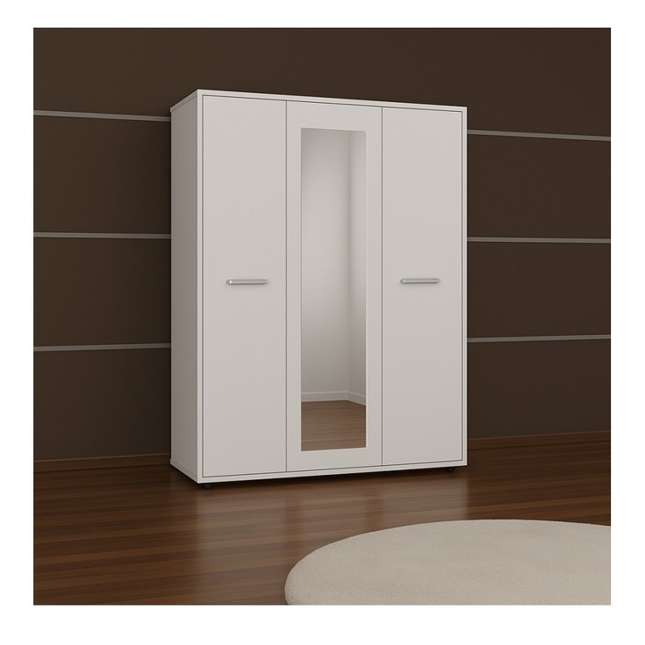 Dulap Hera Alb cu Oglinda Lungime 123cm, / Latime 50cm, Inaltime 187cm