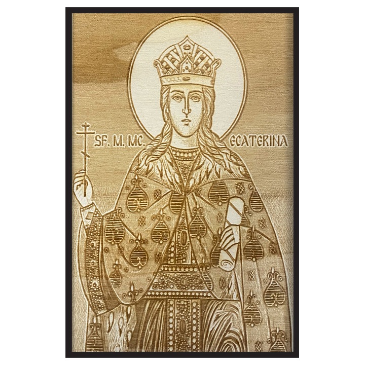 Icoana Sfanta Ecaterina 15 cm