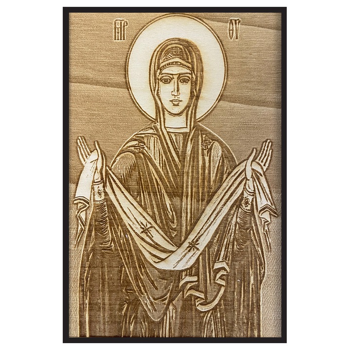 Icoana Acoperamantul Maicii Domnului 15 cm