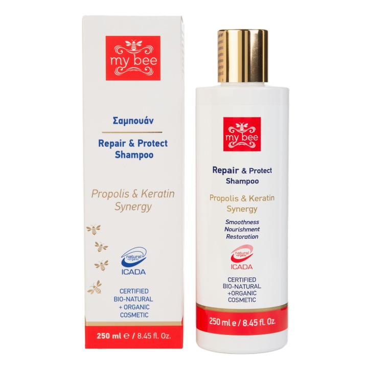 Sampon de par My Bee Propolis/Keratin, reparare si protectie, 250 ml