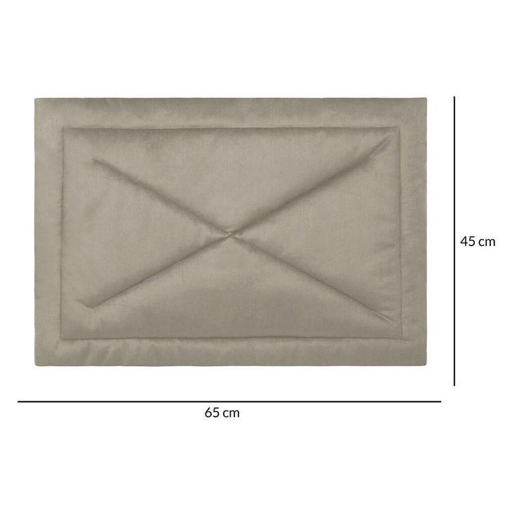 Kutyaágy Domarex Charlie Velvet 45x65cm, poliészter, csúszásmentes, bézs