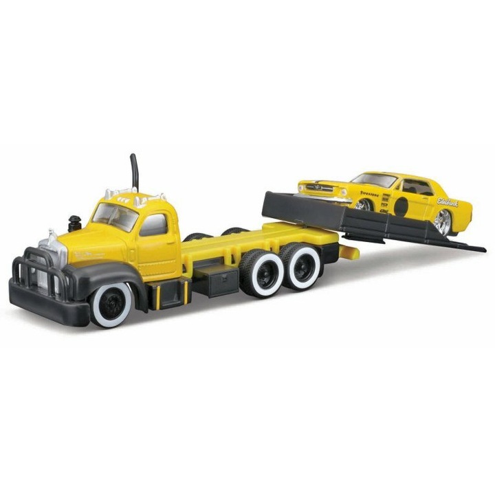 Maisto Laweta Mack B-61 1953 + Ford Mustang 1965 1:64-es modellautó készlet