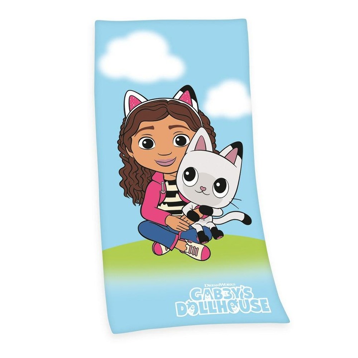 Плажна кърпа Herding, 75x150см, памук, синя, 320гр/м2