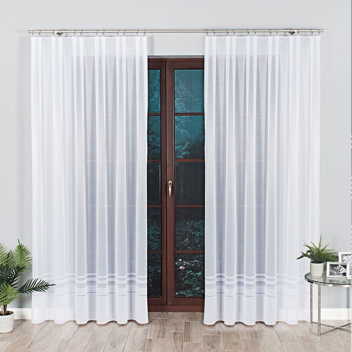 Markizeta függöny, fehér, 200x250cm, 100% poliészter