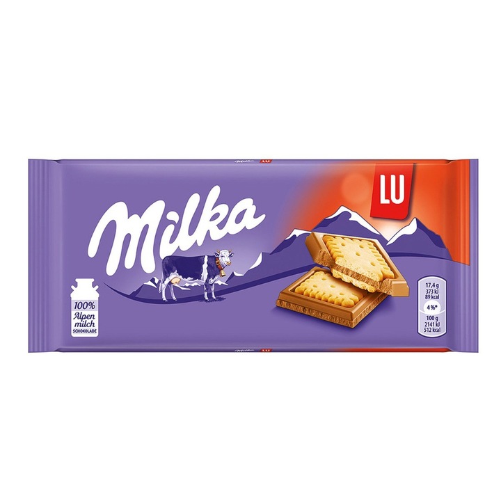 Ciocolata Milka, 87g, cu lapte si cacao