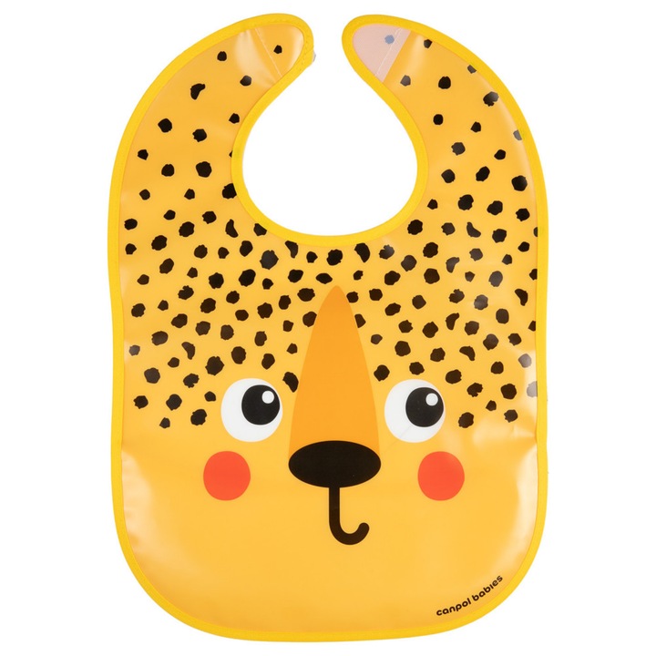 Бебешки лигавник, Canpol, водоустойчив, оранжев, за бебета от 6 месеца