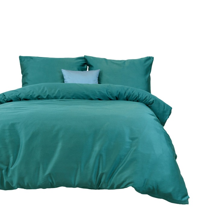 Килим от памучен сатен Darymex 220x200 тъмен тюркоаз