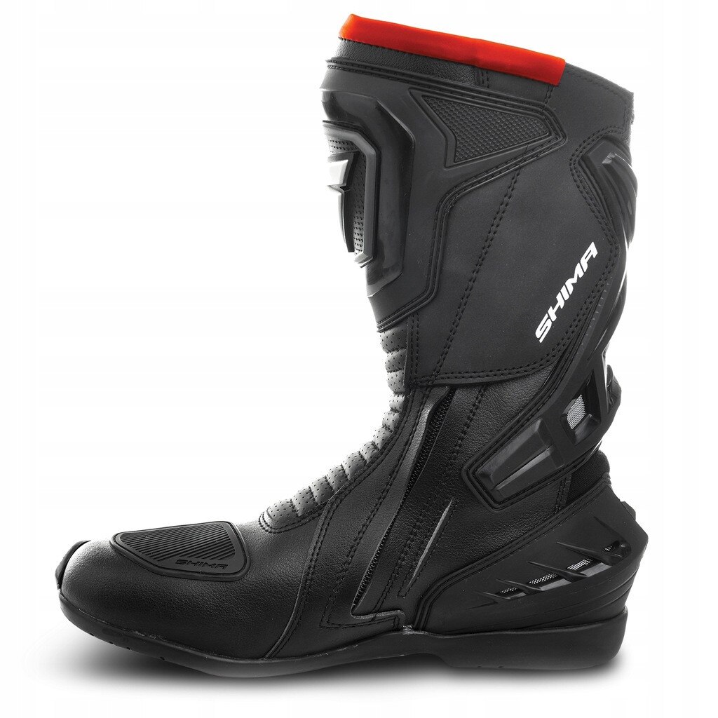 Baieti buty motocicleta Shima RSX-6, piele certificata, fluor