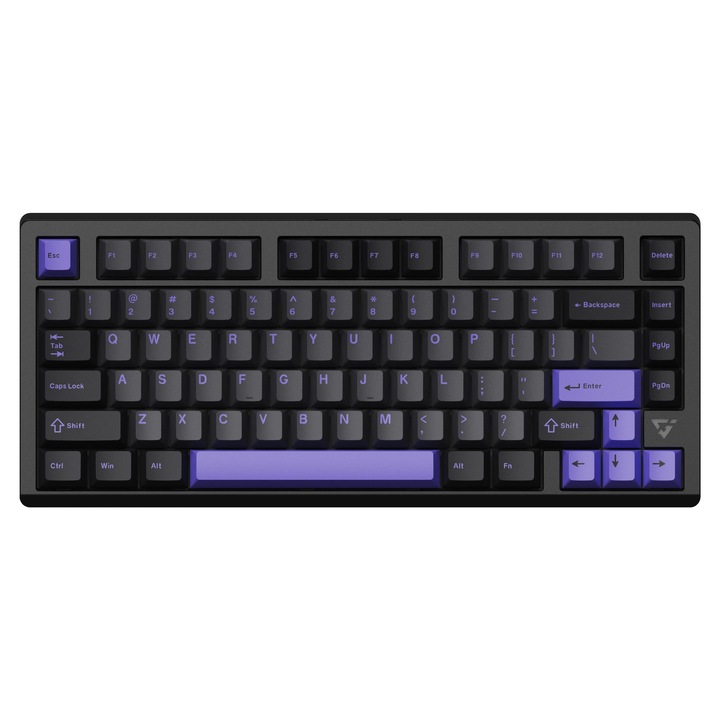 Клавиатура VGN безжична геймърска механична клавиатура Wireless Gaming Mechanical Keyboard - VXE75 V2 Misty Purple - Aniya Switches, BT5.0, 2.4G, Aluminium VXE75-V2-MISTY-PRPL