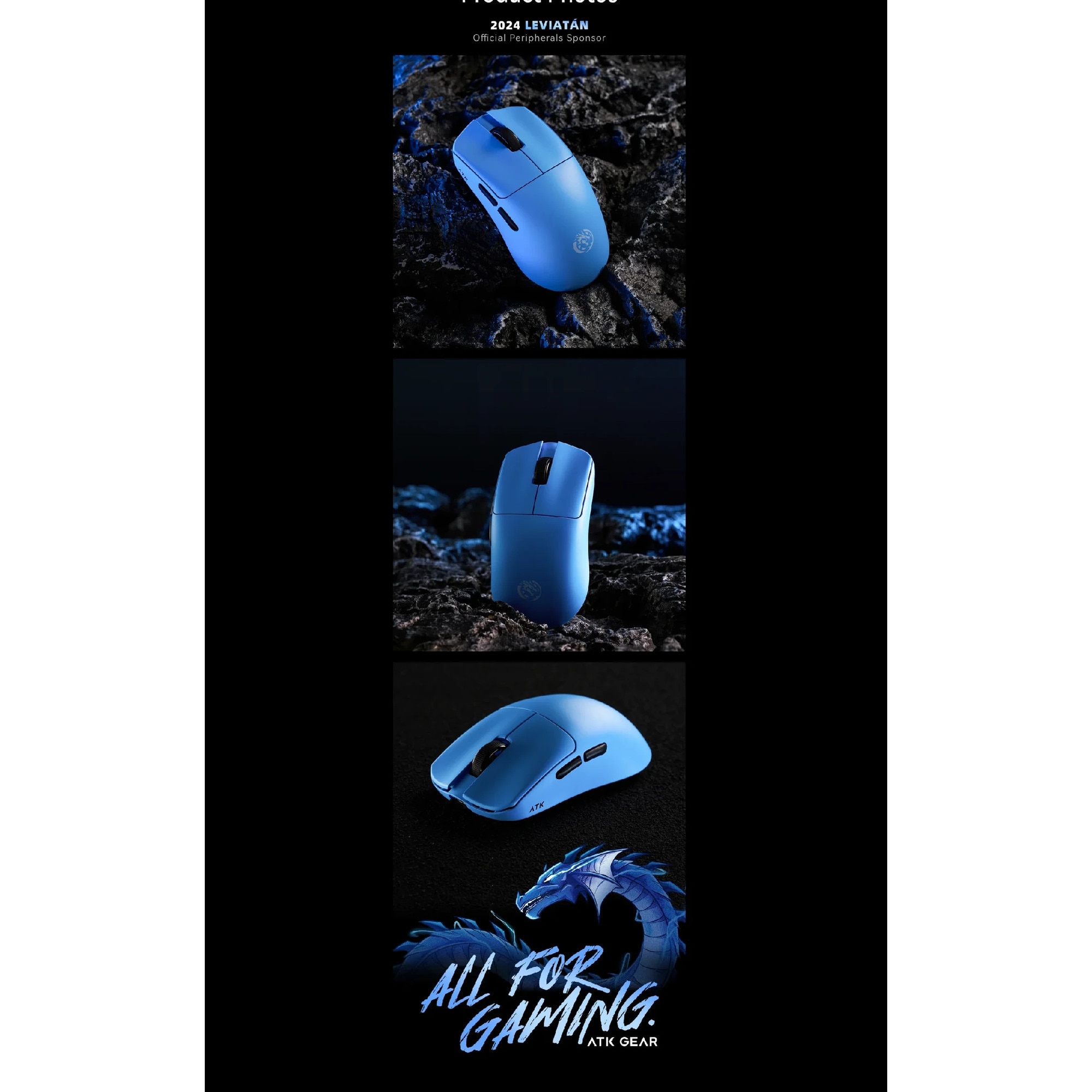 Mouse de gaming profesional ATK Mouse de gaming wireless F1