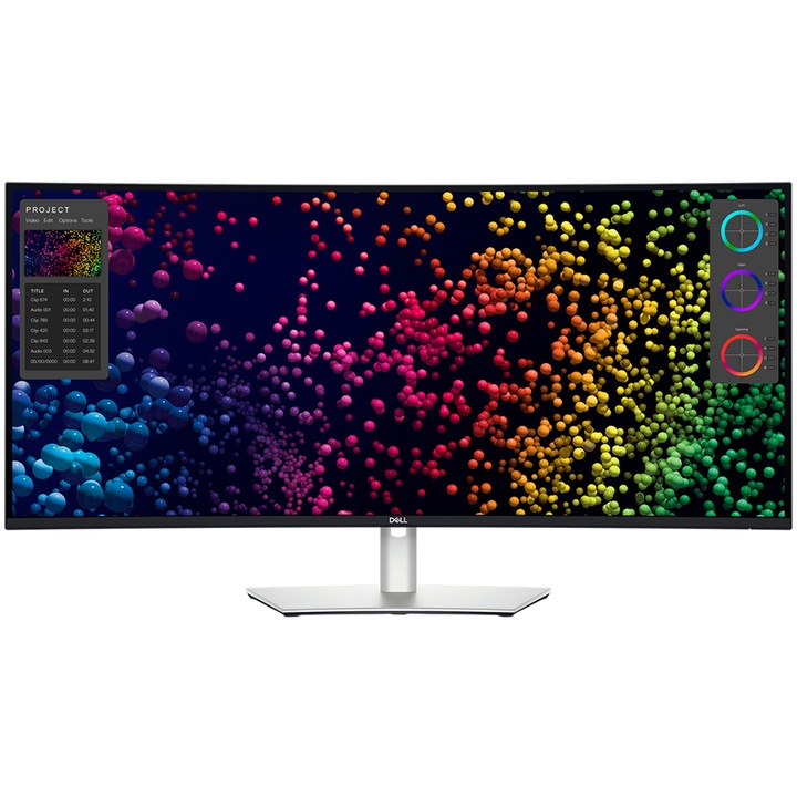 Монитор Monitor DELL UltraSharp U4025QW 40" Curved, 5120x2160, WUHD, 120Hz, IPS AG, 21:9, 1000:1, 450 cd/m2, 8ms/5ms, 178/178, DP, HDMI, 2xThunderbolt4 (90W), 3xUSB-C, 5xUSB-A, RJ-45, Audio line out, 2x9W Speakers, Tilt, Swivel, Height Adjust (15c U4025QW