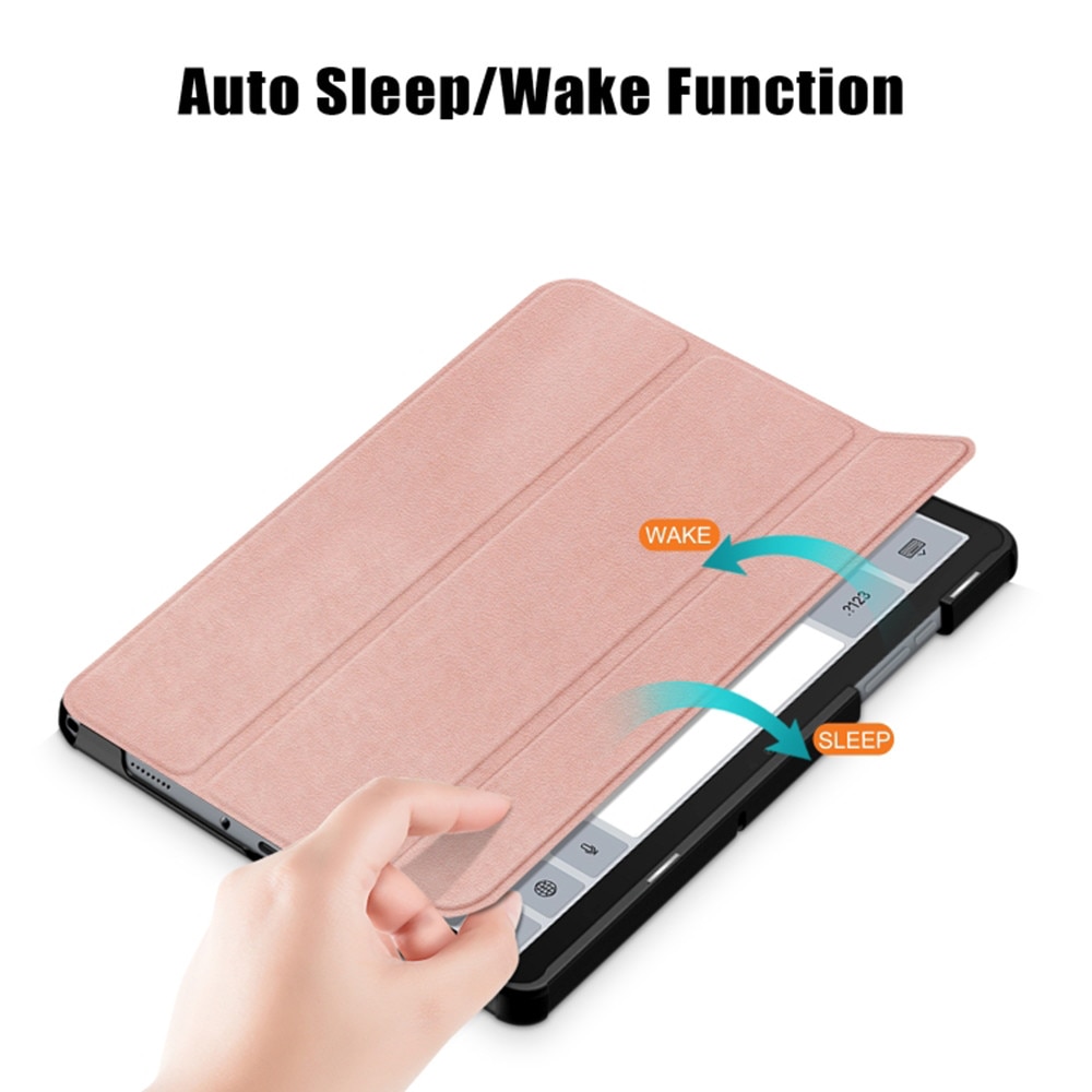 Husa pentru Samsung Galaxy Tab A11 Plus 11 inch tip stand functie sleep/wake-up si inchidere magnetica, protectie 360 - rose gold