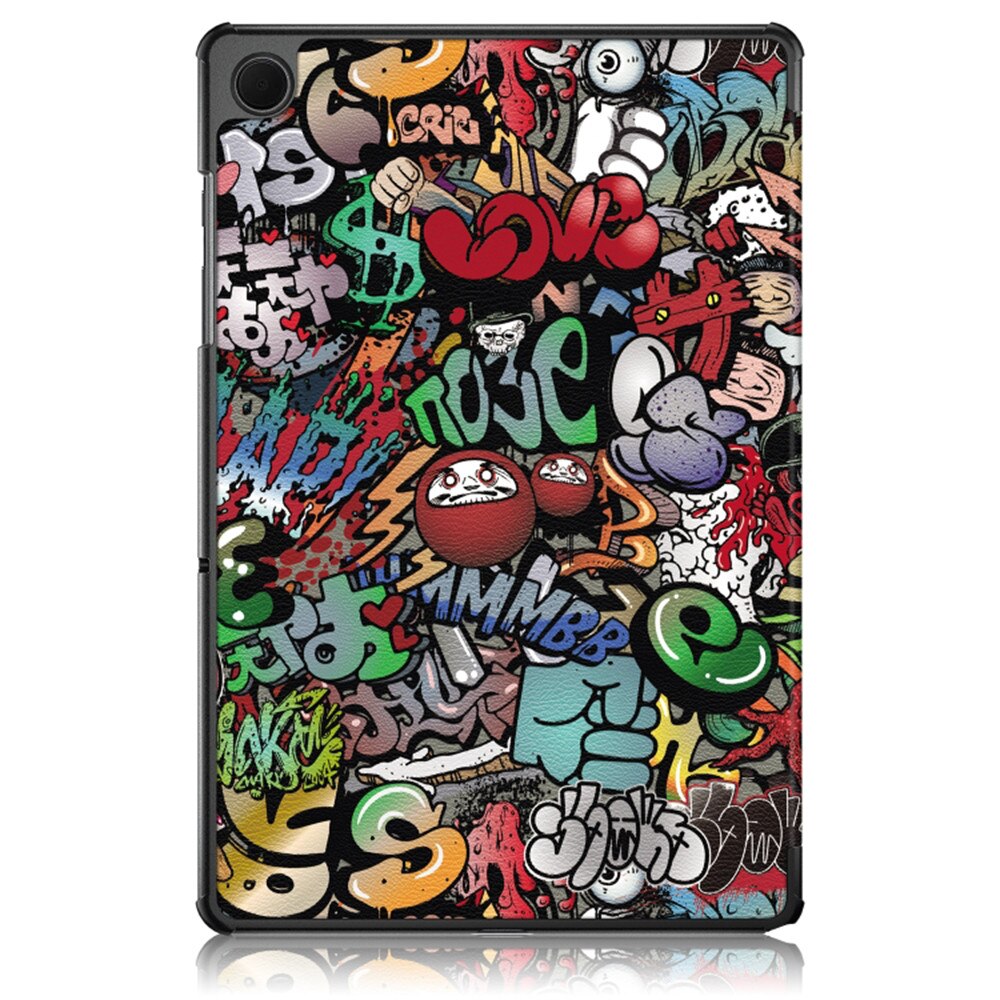 Husa pentru Samsung Galaxy Tab A11 Plus 11 inch tip stand functie sleep/wake-up si inchidere magnetica, protectie 360 - Graffiti