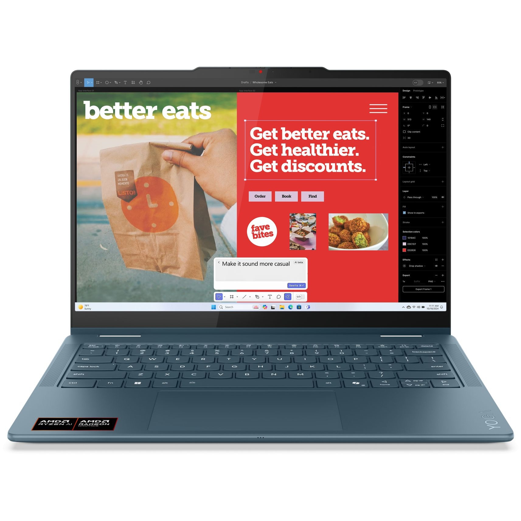 Laptop Lenovo Yoga 7 2-in-1 14AKP10, 83JR000YBM, AMD Ryzen AI 5 340 (6-core), AMD Radeon 840M Graphics, 24GB 7500 MHz Tip: LPDDR5X, Gri