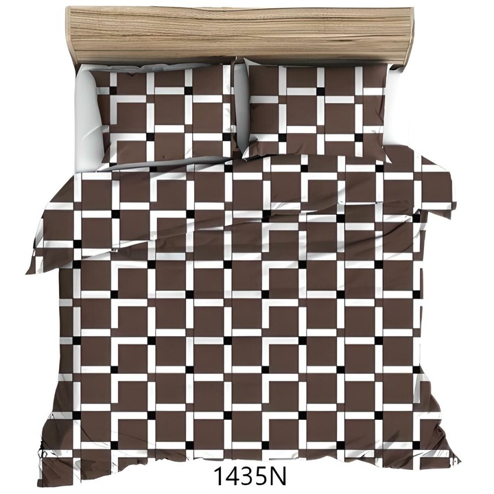 Fata de perna, Karo, 40x40cm, bumbac, maro, set 1 bucata