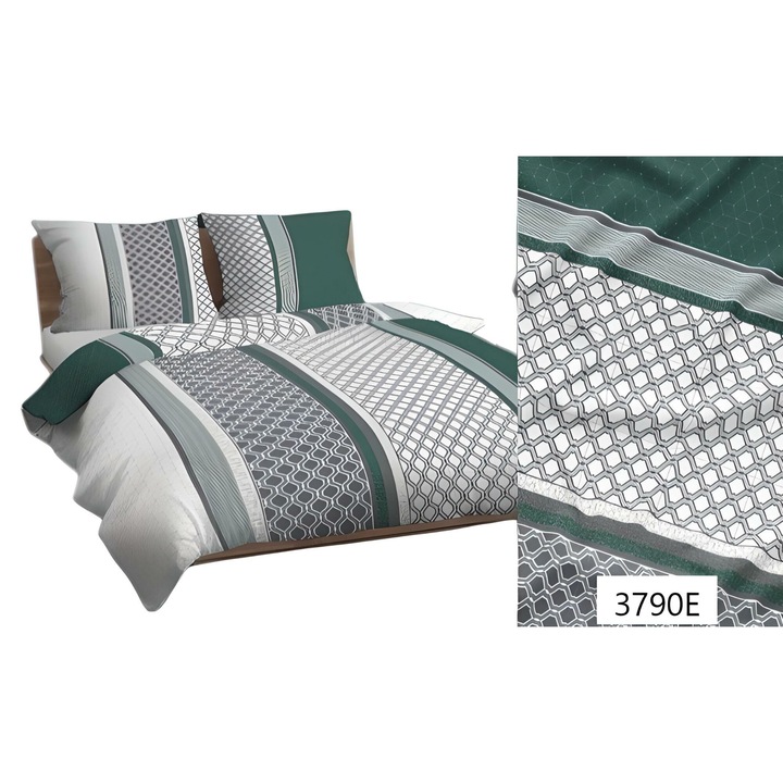 Fata de perna Karo 40x40cm, bumbac, multicolor, obustronda, cu fermoar