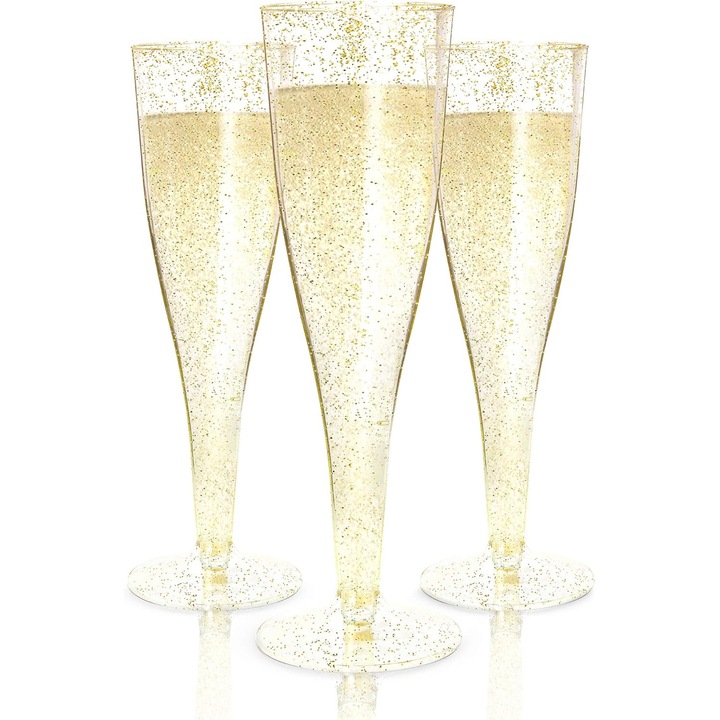 Törésálló műanyag poharak, Enforose, készlet, átlátszó, ergonomikus kialakítás, 6 darab