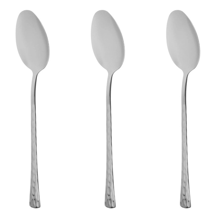 Lingurite din Otel Inoxidabil "Hammered" 15cm - 3buc