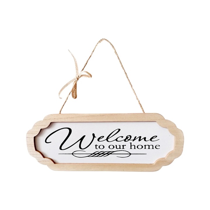 Декоративна дървена плоча за врата, 29.5x11.5x0.8см, еднопосочен дизайн, за кафенета и магазини