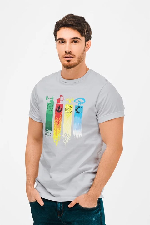 Tricou D&B pentru barbati/unisex ME00002_Bober Kurwa, Gri