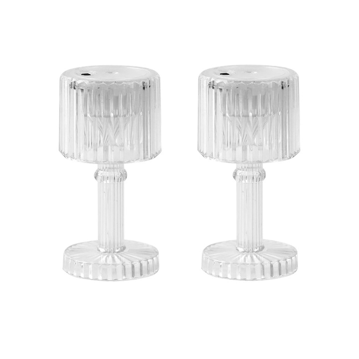 Малка нощна лампа YANYXR LED топло жълта 8.5x4см пластмаса