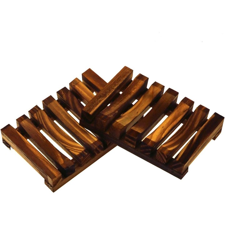 Suport pentru sapun din lemn de ulm, handmade, uscare rapida, dimensiune perfecta, ecologic