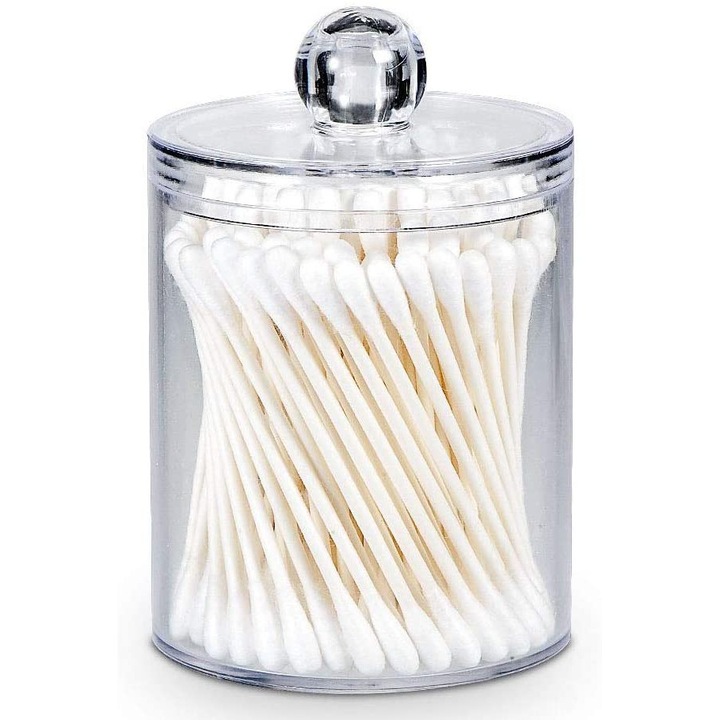 Прозрачен пластмасов съд Enforose, елегантен дизайн, 3 унции